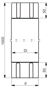 Соединительная труба Lindab MST 125/87 830